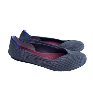 Rothy’s Round Toe Flats Pebble Grey Slip On Shoes 6.5 Women’s Casual Comfort